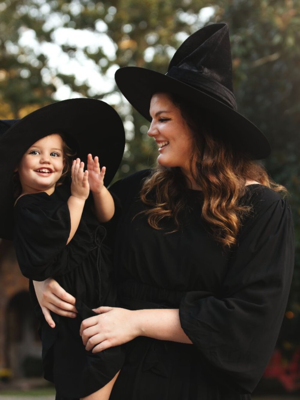 Set of 5 velvet witch hats